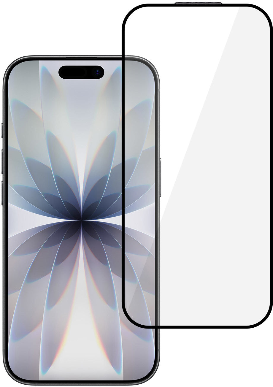 Zaštitna folija za zaslon Tel Protect 10X HD DLC Diamond Coating za Apple iPhone 17 / 16 Pro, kaljeno staklo, potpuno ljepljiva, crna
