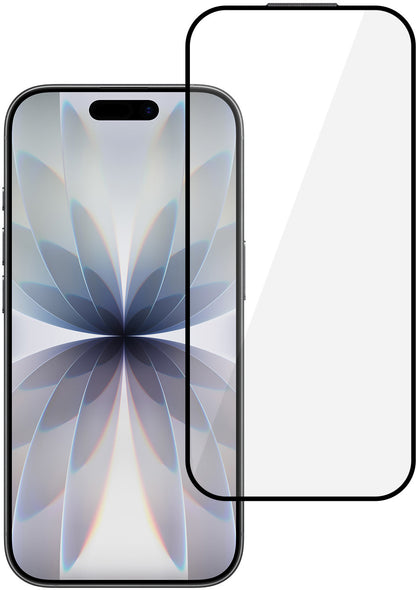 Zaštitna folija za zaslon Tel Protect 10X HD DLC Diamond Coating za Apple iPhone 17 / 16 Pro, kaljeno staklo, potpuno ljepljiva, crna