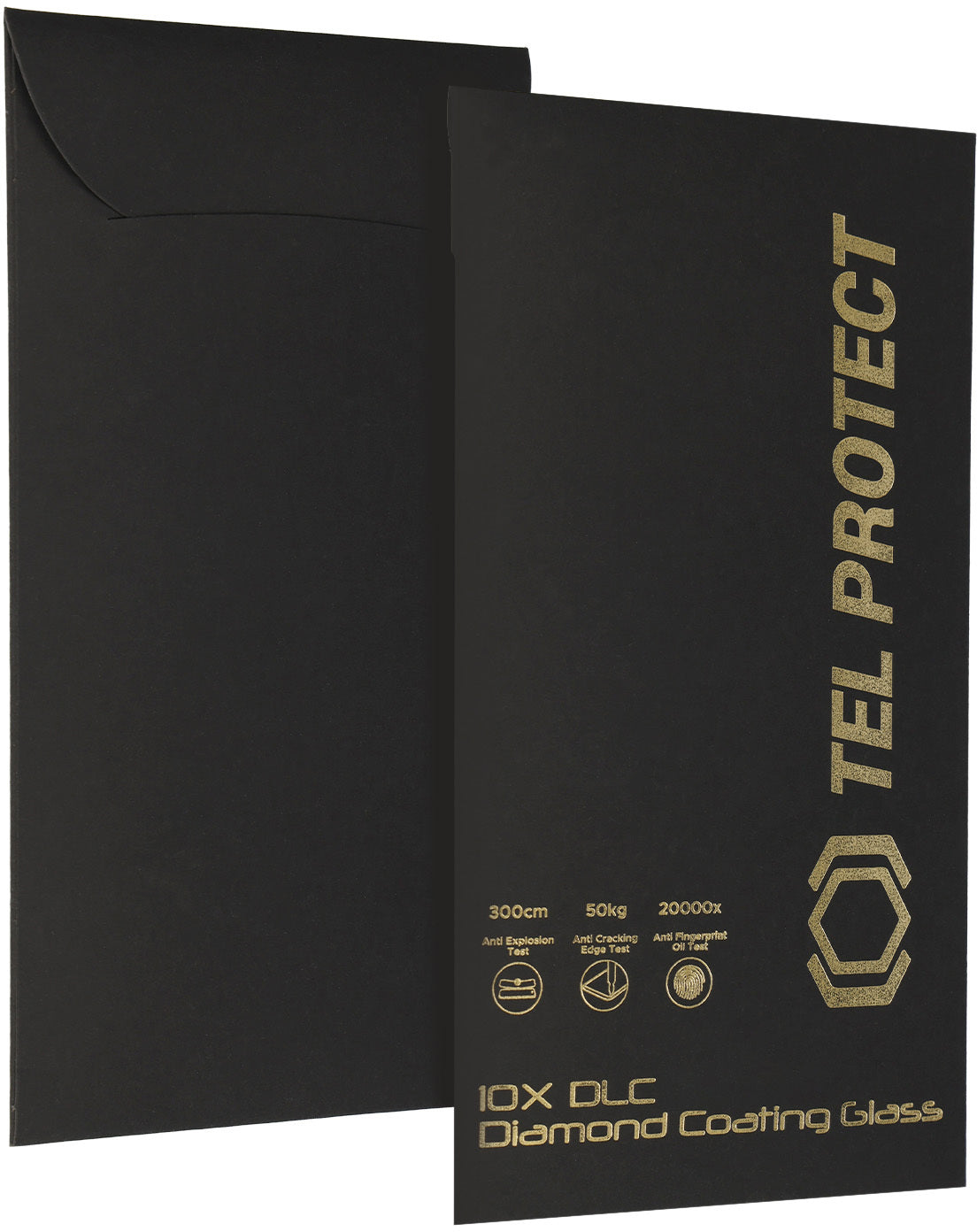 Zaštitna folija za zaslon Tel Protect 10X HD DLC Diamond Coating za Apple iPhone 18 Pro / 17 Pro, kaljeno staklo, potpuno ljepljiva, crna