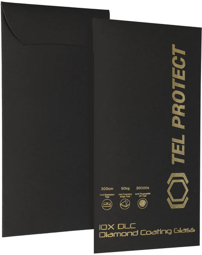 Zaštitna folija za zaslon Tel Protect 10X HD DLC Diamond Coating za Apple iPhone 18 Pro / 17 Pro, kaljeno staklo, potpuno ljepljiva, crna