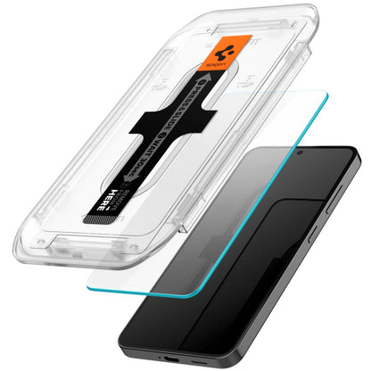 Zaštitna folija za ekran Spigen EZ FIT za Samsung Galaxy S25 S931 / S24 S921, Kaljeno staklo, Pun ljepilo, Set od 2 komada