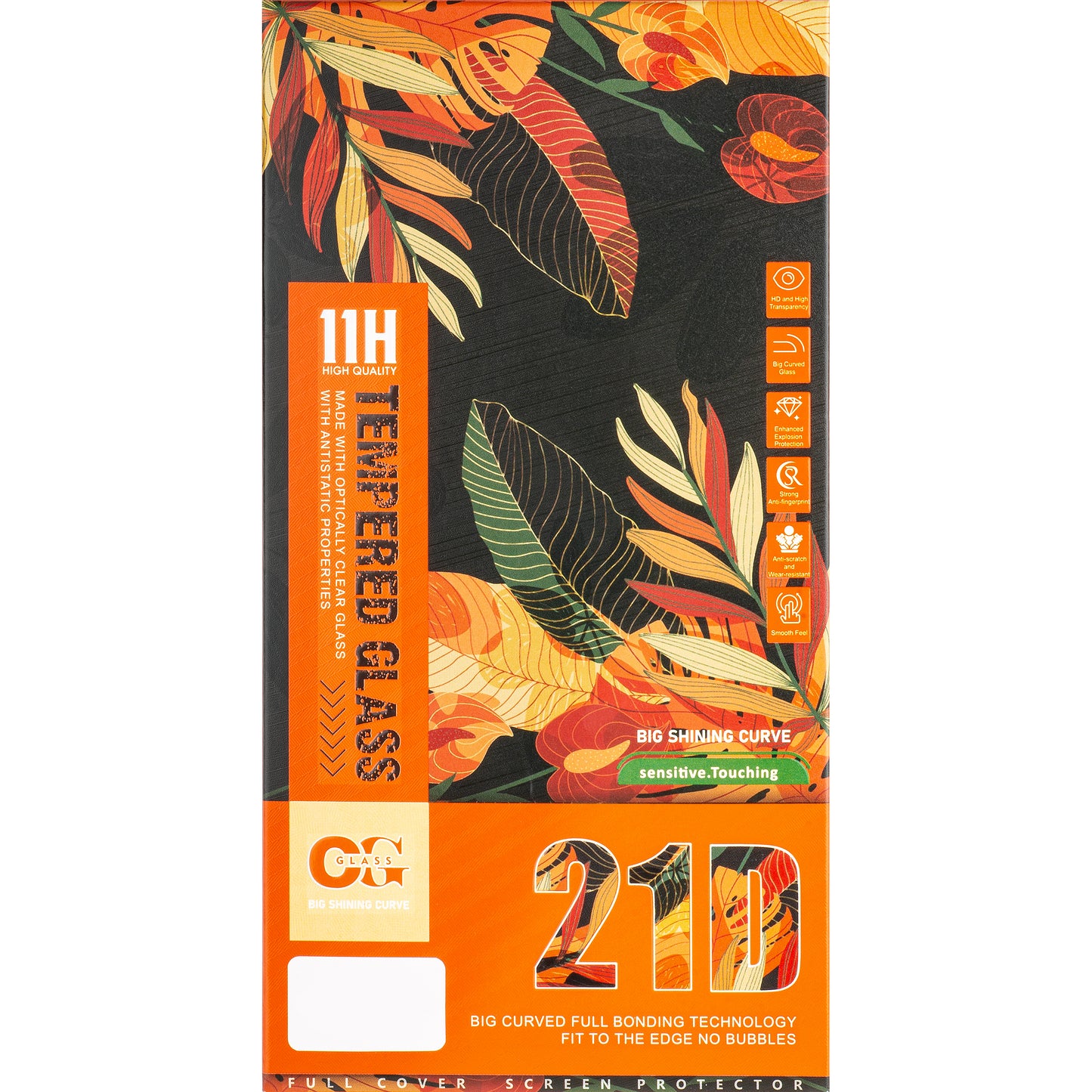 Zaštitna folija za ekran OEM za Apple iPhone 11 Pro / XS / X, Kaljeno staklo, Pun ljepilo, 21D, Crna