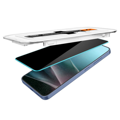 Zaštitna folija za ekran Privacy Spigen GlastR EZ FIT HD za Samsung Galaxy S25 S931 / S24 S921, Kaljeno staklo, Full Glue, Set 2 komada