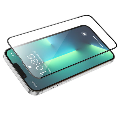 Zaštitna folija za ekran HOCO G16 za Apple iPhone 17e / 16e / 14 / 13 Pro, Kaljeno staklo, Full Glue, 5D, Crna
