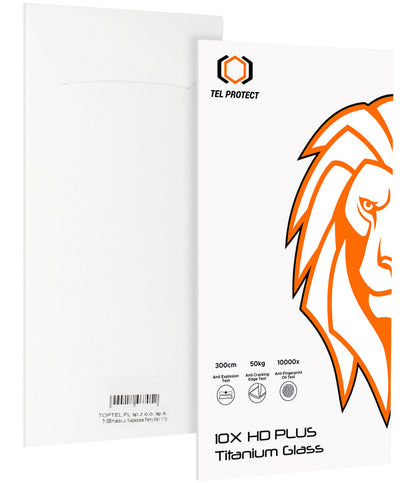 Zaštitna folija za zaslon Tel Protect 10X HD Plus Titanium za Apple iPhone 18 Pro Max / 17 Pro Max, kaljeno staklo, potpuno ljepljiva, crna
