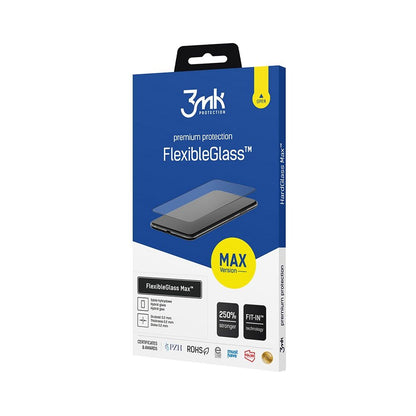Zaštitna folija za ekran 3MK FlexibleGlass Max za Samsung Galaxy A35 5G A356, Fleksibilno staklo, Full Glue, Crna