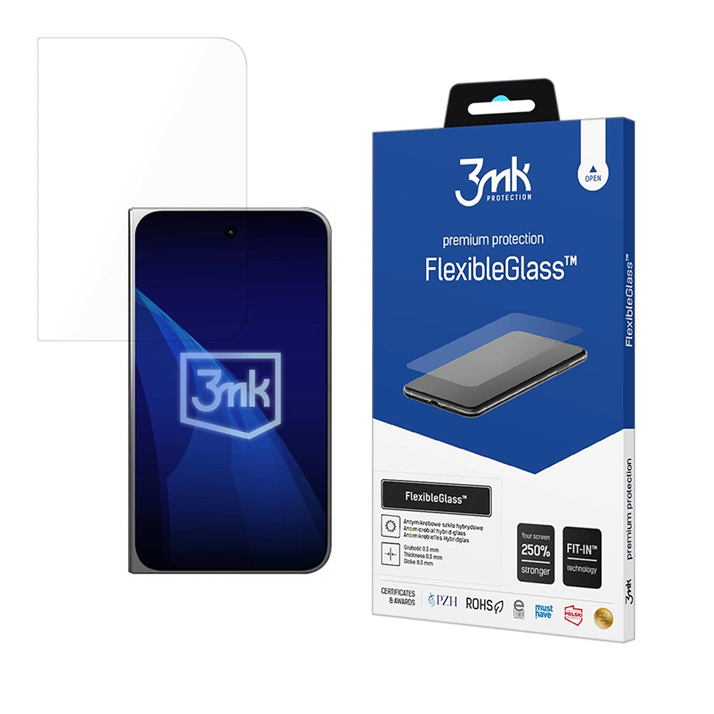 Zaštitna folija za vanjski zaslon 3MK FlexibleGlass za Apple iPhone Duo, fleksibilno staklo, potpuno ljepljiva površina