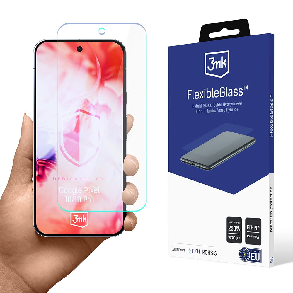 Zaštitna folija za ekran 3MK FlexibleGlass za Google Pixel 10 Pro / 10, Fleksibilno staklo, Puno ljepilo