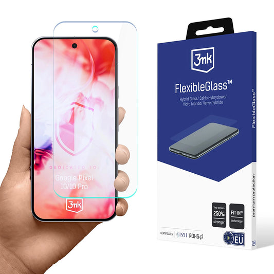 Zaštitna folija za ekran 3MK FlexibleGlass za Google Pixel 10 Pro / 10, Fleksibilno staklo, Puno ljepilo