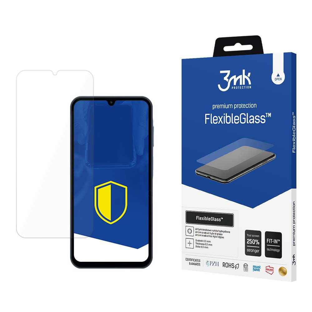 Zaštitna folija za ekran 3MK FlexibleGlass za Samsung Galaxy A15 5G A156 / A15 A155, Fleksibilno staklo, Potpuno ljepljiva