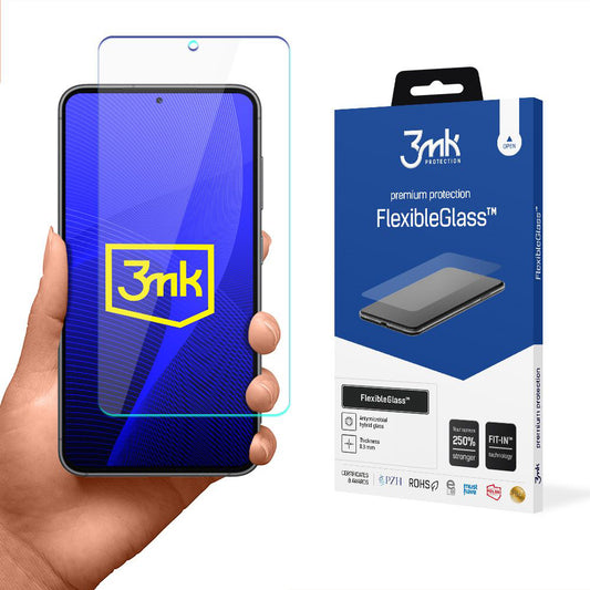 Zaštitna folija za ekran 3MK FlexibleGlass za Samsung Galaxy S23 S911, Fleksibilno staklo, Puno ljepilo