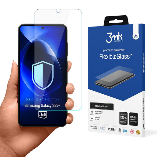 Zaštitna folija za ekran 3MK FlexibleGlass za Samsung Galaxy S25+ S936, Fleksibilno staklo, Puno ljepilo
