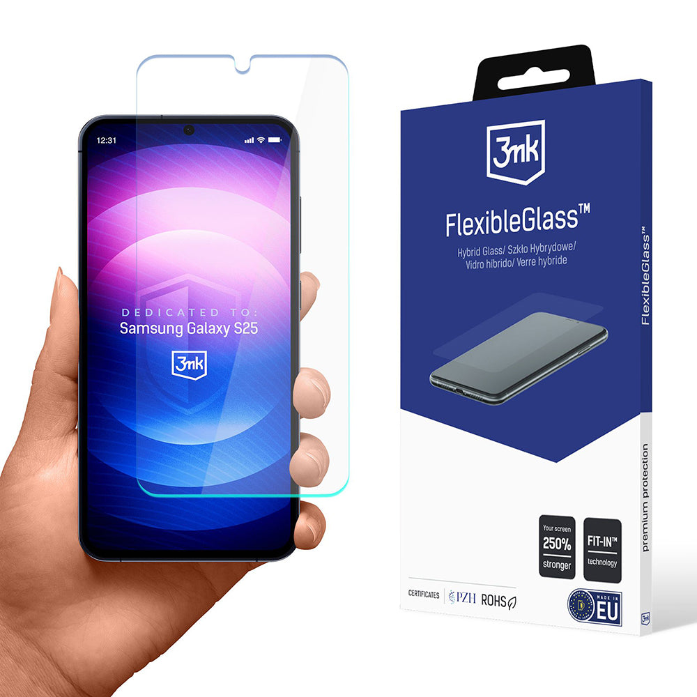 Zaštitna folija za ekran 3MK FlexibleGlass za Samsung Galaxy S25 S931, Fleksibilno staklo, Full Glue