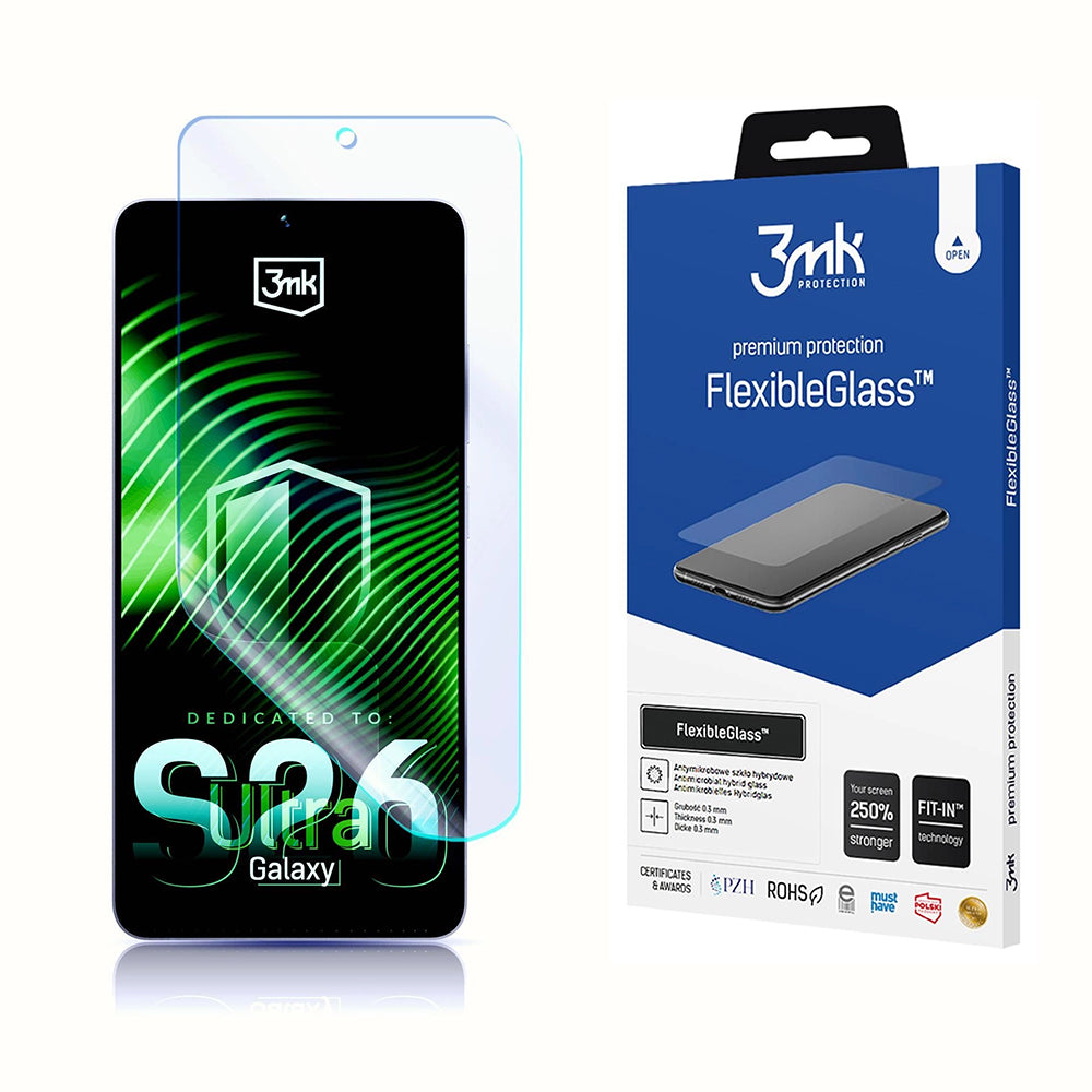 Zaštitna folija za ekran 3MK FlexibleGlass za Samsung Galaxy S26 Ultra S948, Fleksibilno staklo, Full Glue