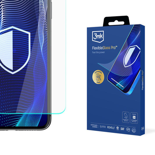 Zaštitna folija za ekran 3MK FlexibleGlass Pro za Samsung Galaxy S24 S921, Fleksibilno staklo, Puno ljepilo, Crna