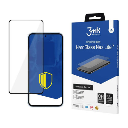 Zaštitna folija za ekran 3MK HardGlass Max Lite za Samsung Galaxy A55 5G A556 / A35 5G A356, Kaljeno staklo, Full Glue, Crna