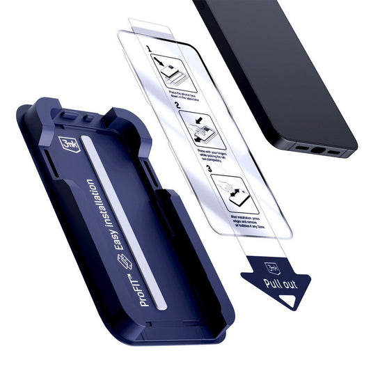 Zaštitna folija za ekran 3MK HardGlass Max za Apple iPhone 18 Pro Max / 17 Pro Max, Kaljeno staklo, Puno ljepilo, Crna