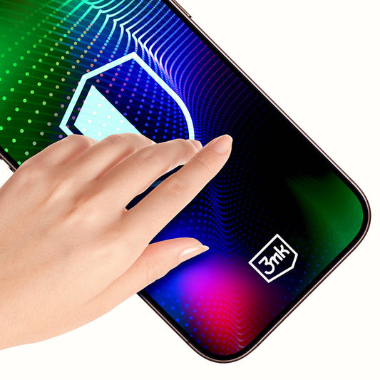 Zaštitna folija za ekran 3MK Hardy Ultra za Apple iPhone 17 Pro, Kaljeno staklo, Full Glue, Crna