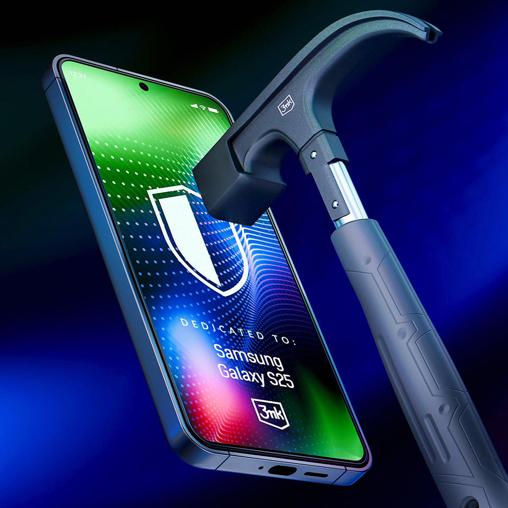 Zaštitna folija za ekran 3MK Hardy Ultra za Samsung Galaxy S25 S931, Kaljeno staklo, Full Glue, Crna