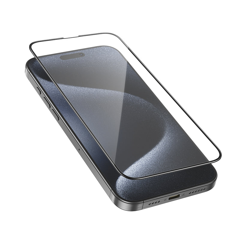 Zaštitna folija za ekran HOCO G16 za Apple iPhone 16 Pro Max, Kaljeno staklo, Full Glue, 5D, Crna