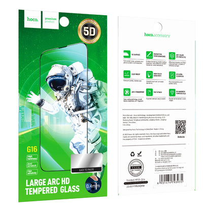 Zaštitna folija za ekran HOCO G16 za Apple iPhone 14 Pro Max, Kaljeno staklo, Full Glue, 5D, Crna