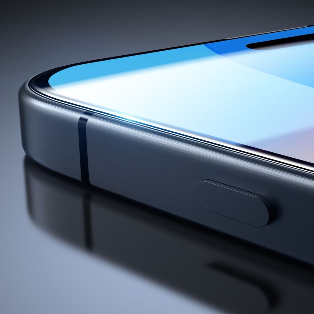 Zaštitna folija za ekran ESR za Apple iPhone 16 / 15, Kaljeno staklo, Full Glue, Set od 2 komada, Crna