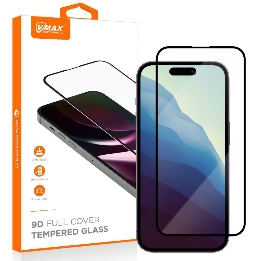 Zaštitna folija za ekran Vmax za Samsung Galaxy S24+ S926, Kaljeno staklo, Pun ljepilo, 9D, Crna