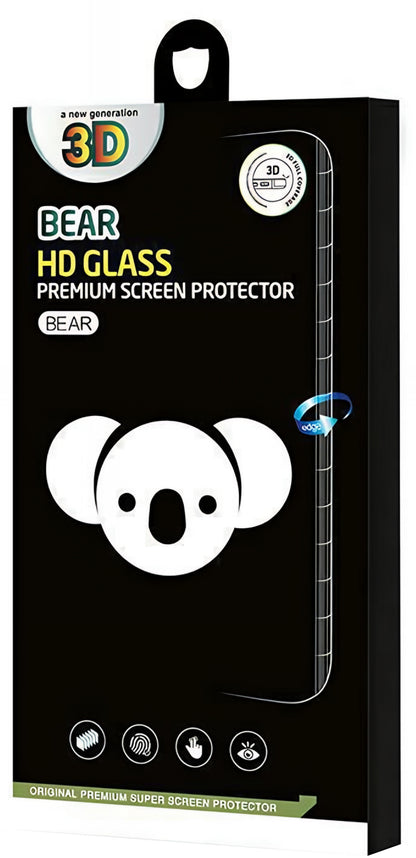 Zaštitna folija za ekran Bear HD za Apple iPhone 17, Kaljeno staklo, Full Glue, Crna