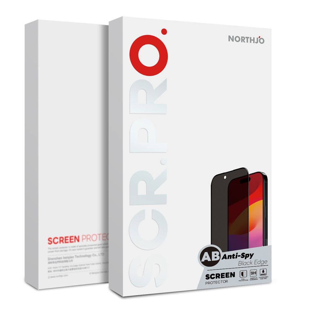 Zaštitna folija za ekran Privacy Northjo za Samsung Galaxy A57 5G, Kaljeno staklo, Full Glue, Set 2 komada
