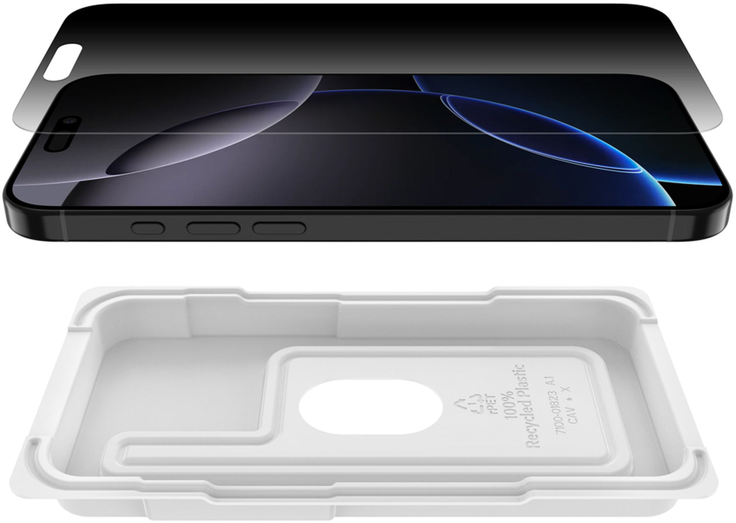 Zaštitna folija Privacy Belkin ScreenForce InvisiGlass za Apple iPhone 16 Pro Max, Kaljeno staklo, Full Glue OVA170hq