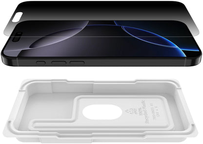Zaštitna folija Privacy Belkin ScreenForce InvisiGlass za Apple iPhone 16 Pro Max, Kaljeno staklo, Full Glue OVA170hq