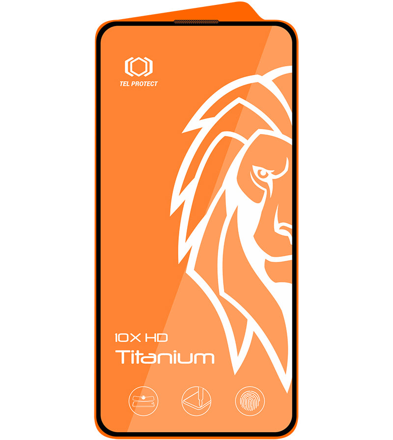 Zaštitna folija za zaslon Tel Protect 10X HD Plus Titanium za Apple iPhone 17 / 16 Pro, kaljeno staklo, potpuno ljepljiva, crna