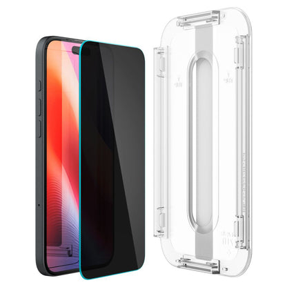 Zaštitna folija za ekran Spigen GlastR EZ FIT za Apple iPhone 17e / 16e / 14 / 13 Pro, Kaljeno staklo, Full Glue, Set 2 komada AGL03385