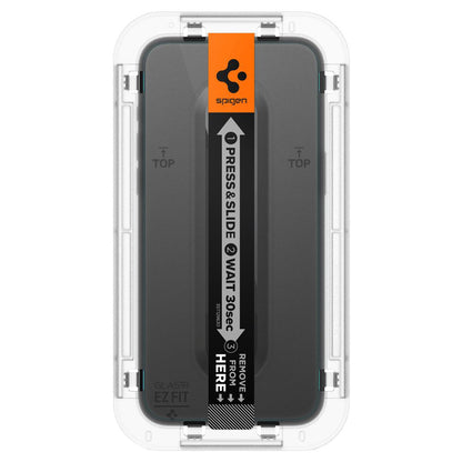Zaštitna folija za ekran Spigen GlastR EZ FIT za Apple iPhone 15 Pro, Kaljeno staklo, Full Glue, Set 2 komada AGL06892
