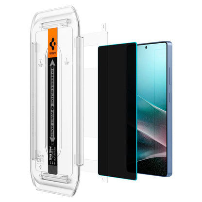 Zaštitna folija za ekran Privacy Spigen GlastR EZ FIT HD za Samsung Galaxy S25 Ultra S938, Kaljeno staklo, Full Glue, Set 2 komada AGL09335