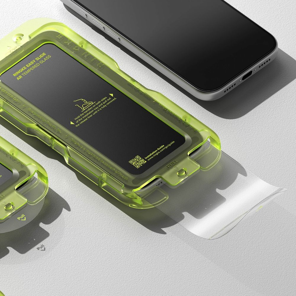 Zaštitna folija za ekran Ringke Easy Slide AR za Apple iPhone 17 Pro, Kaljeno staklo, Full Glue, 2.5D, Crna, Resigilirana