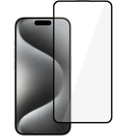 Zaštitna folija za zaslon Tel Protect 10X HD Plus Titanium za Apple iPhone 17 / 16 Pro, kaljeno staklo, potpuno ljepljiva, crna