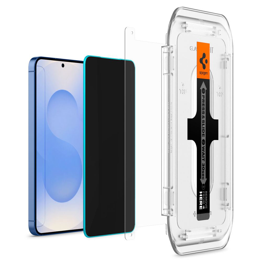 Zaštitna folija za ekran Privacy Spigen GlastR EZ FIT HD za Samsung Galaxy S25 S931 / S24 S921, Kaljeno staklo, Full Glue, Set 2 komada