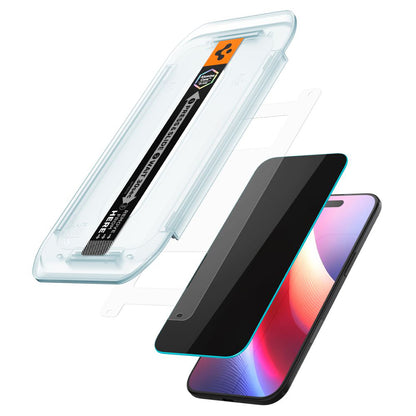 Zaštitna folija za ekran Privacy Spigen GlastR EZ FIT za Apple iPhone 17 Air, Kaljeno staklo, Full Glue, Set od 2 komada