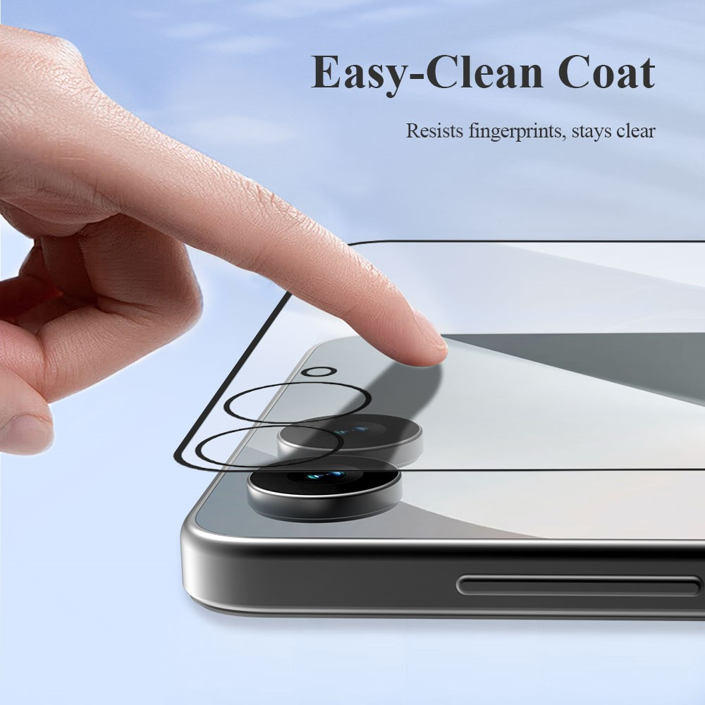 Zaštitna folija za vanjski ekran Lereach za Samsung Galaxy Z Flip8 F776 / Galaxy Z Flip7 F766, Kaljeno staklo, Full Glue, Set 2 komada, Crna