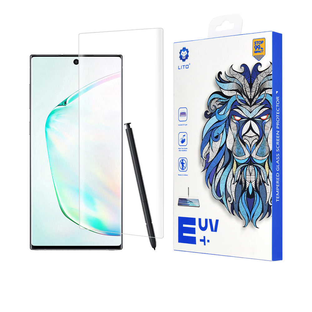 Zaštitna folija za ekran Lito za Samsung Galaxy Note 10+ 5G N976 / Note 10+ N975, Kaljeno staklo, UV ljepilo, 3D