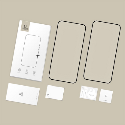 Zaštitna folija za ekran Tech-Protect FIT+ za Motorola Moto G77 / G67, Kaljeno staklo, Full Glue, Set 2 komada, 2.5D, Crna