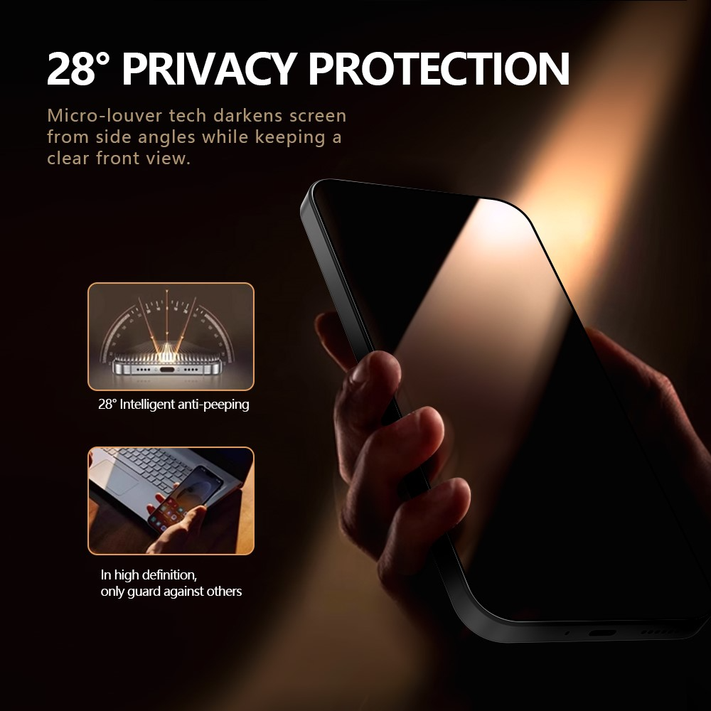 Zaštitna folija za ekran Privacy Lereach za Xiaomi 17T Pro, Kaljeno staklo, Full Glue, Set 2 komada