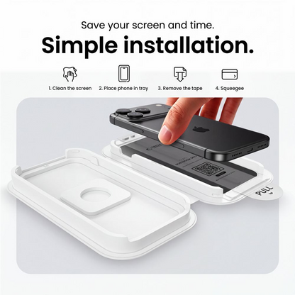 Zaštitna folija za ekran Privacy Tech-Protect OneTouch za Apple iPhone 18 Pro, Kaljeno staklo, Full Glue, Set 2 komada