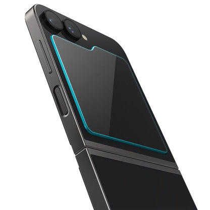 Zaštitna folija za vanjski ekran Spigen GlastR EZ FIT za Samsung Galaxy Z Flip6 F741, Kaljeno staklo, Full Glue, Set 2 komada AGL07972