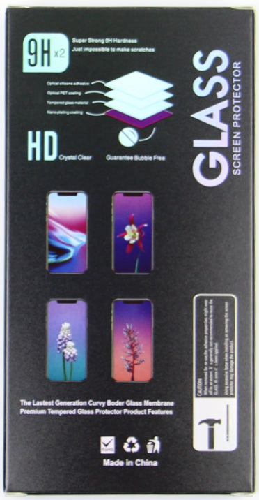 Zaštitna folija za ekran OEM za Apple iPhone 17e / 16e / 14 / 13 Pro, Kaljeno staklo, Full Glue, Set 10 komada, 6D, Crna