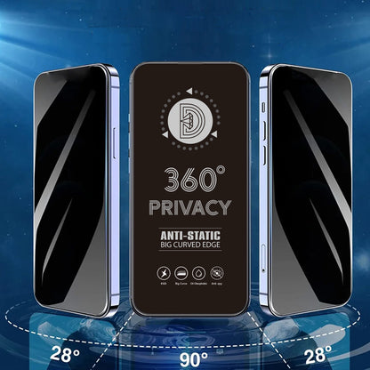 Zaštitna folija za ekran Privacy OEM 360 za Apple iPhone 17 / 16 Pro, Kaljeno staklo, Full Glue