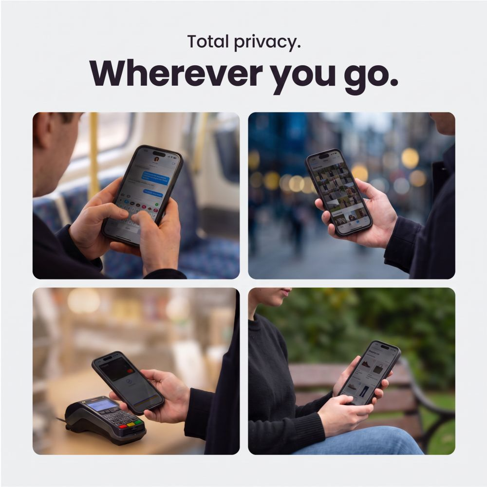 Zaštitna folija za ekran Privacy Tech-Protect OneTouch za Apple iPhone 18 Pro Max, Kaljeno staklo, Full Glue, Set 2 komada