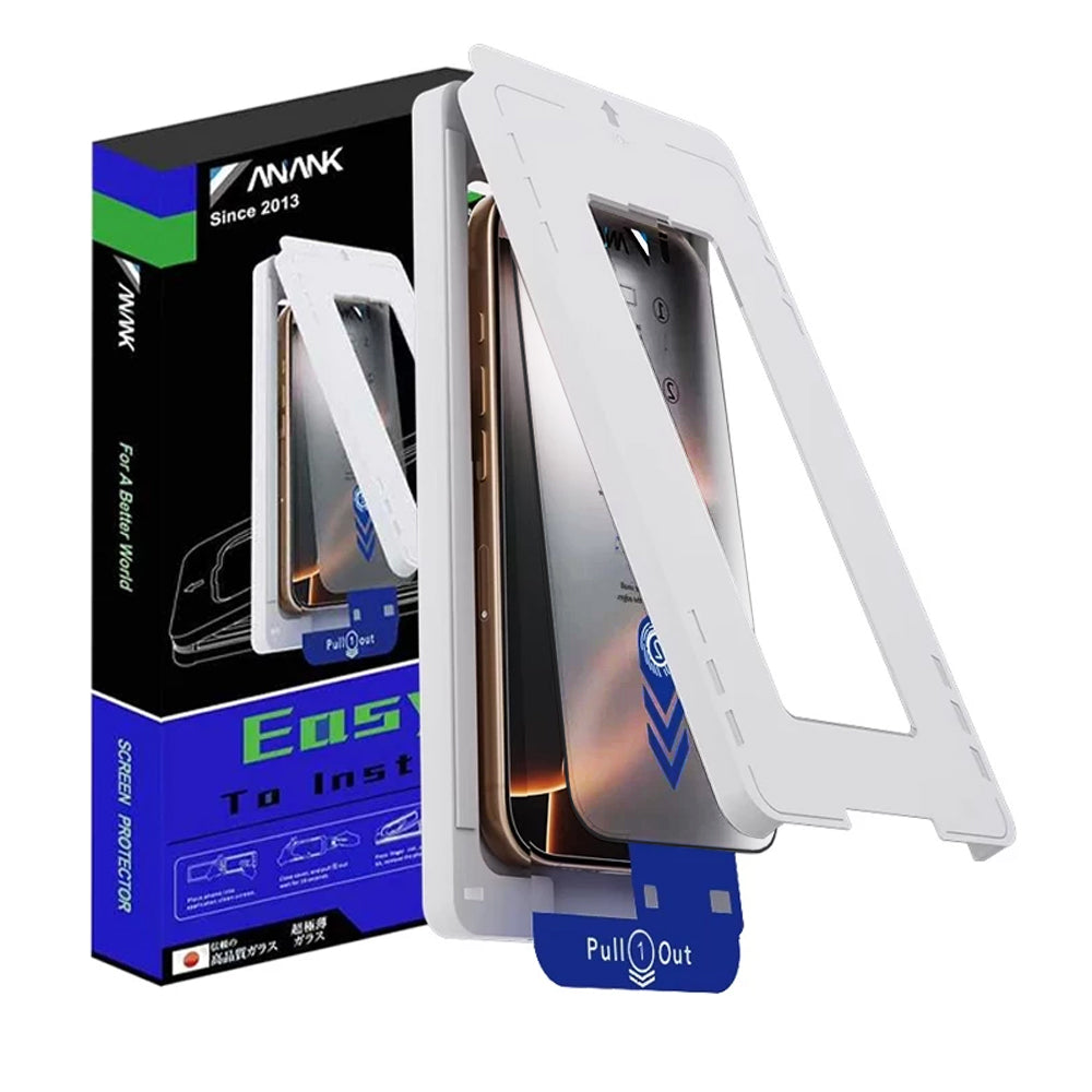Zaštitna folija za ekran Anank 2X Reinforced za Apple iPhone 16 Pro Max, Kaljeno staklo, Full Glue, 2.5D, Crna