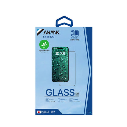 Zaštitna folija za ekran Anank 3X Reinforced Invisible za Apple iPhone 16 Pro Max, Kaljeno staklo, Full Glue, 3D, Crna